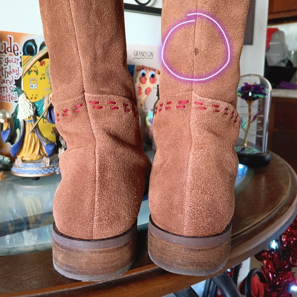 🖤 Nine West Vintage America Collection Leather Boots Take It Easy 8.5 Brown - Picture 7 of 15